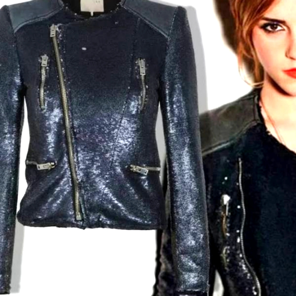 IRO Sequin Moto Jacket